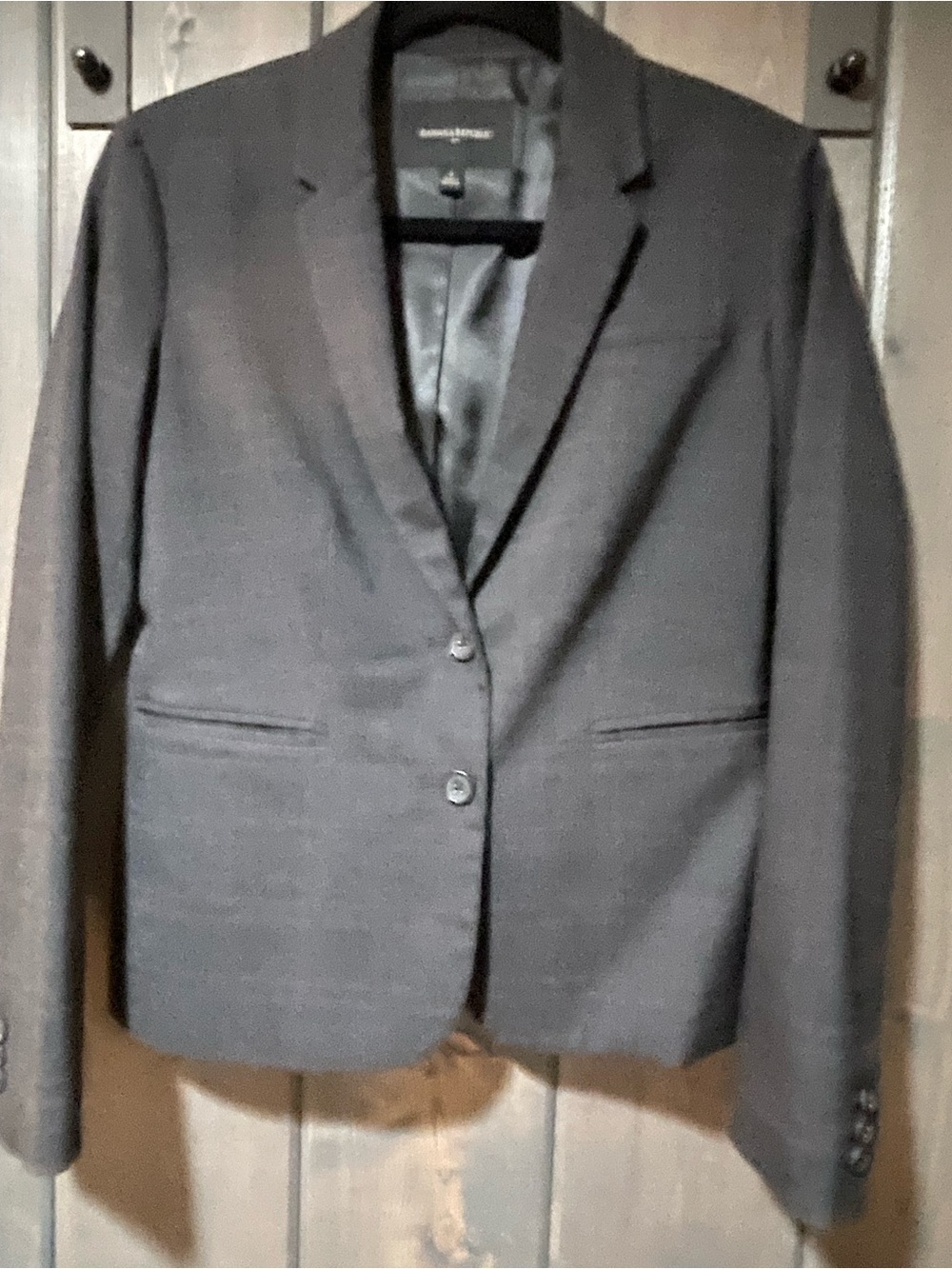 Banana Republic Women's Charcoal Gray Tailored Blazer